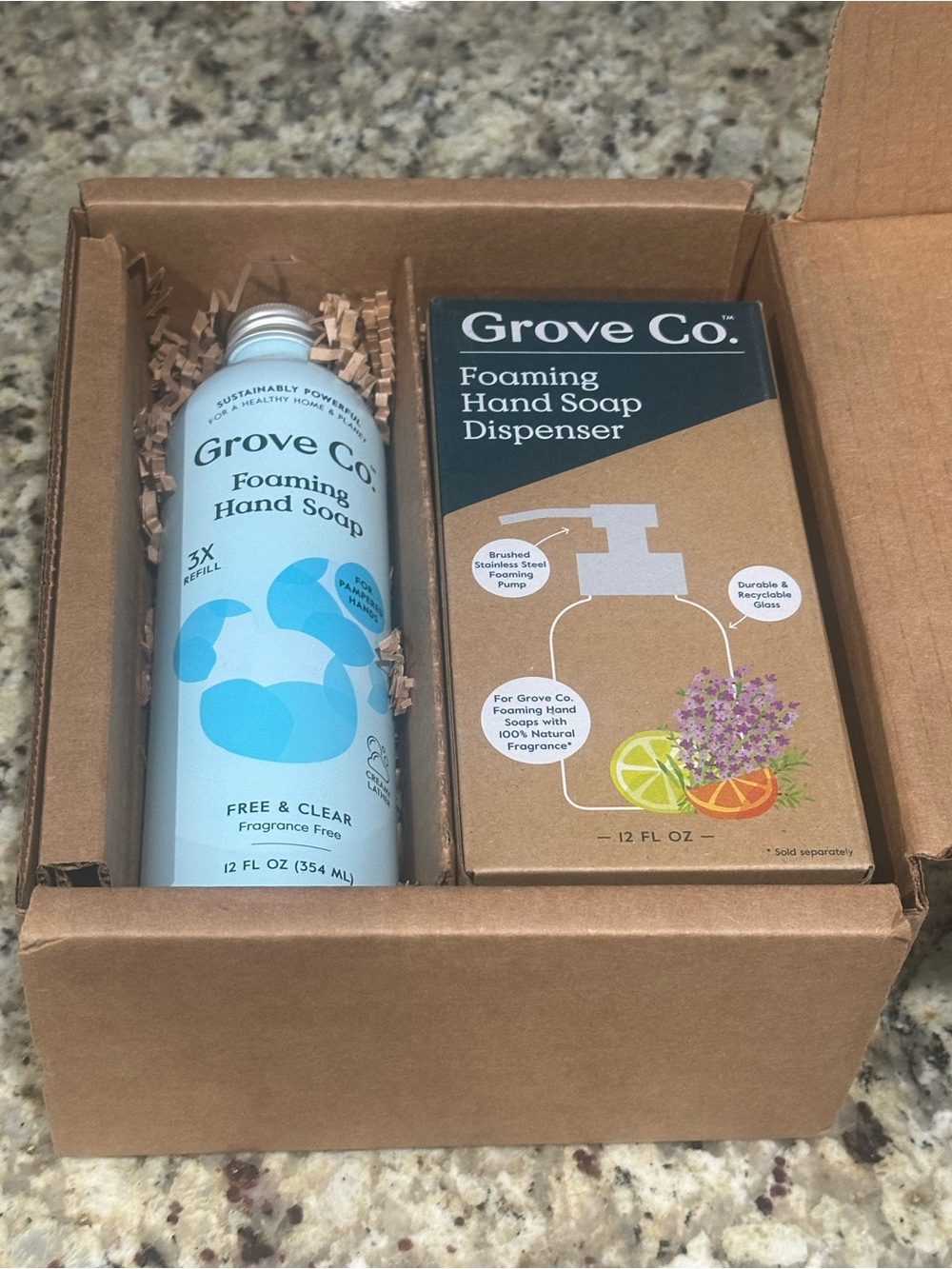 Foaming Hand Soap Starter Set – Glass Dispenser + Refill